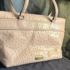 Kate Spade Harmony Valencia Road Pink Ostrich Tote